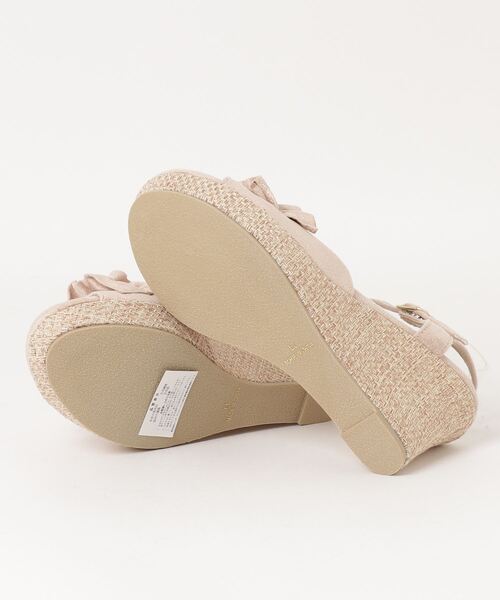 LibertyDoll(リバティードール)の「LibertyDoll/フリル 8.5cmウエッジヒール アンクルストラップサンダル 厚底(4014)(サンダル・レディース・マスタード/ベージュ/ブラック/グレー・L/LL/M/S)」の6枚目の写真