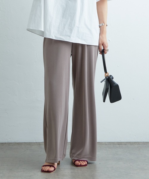 SHENERY(シーナリー)の「カノコワイドパンツ(その他パンツ・レディース・グレイッシュベージュ/ブラック・36/38)」の3枚目の写真