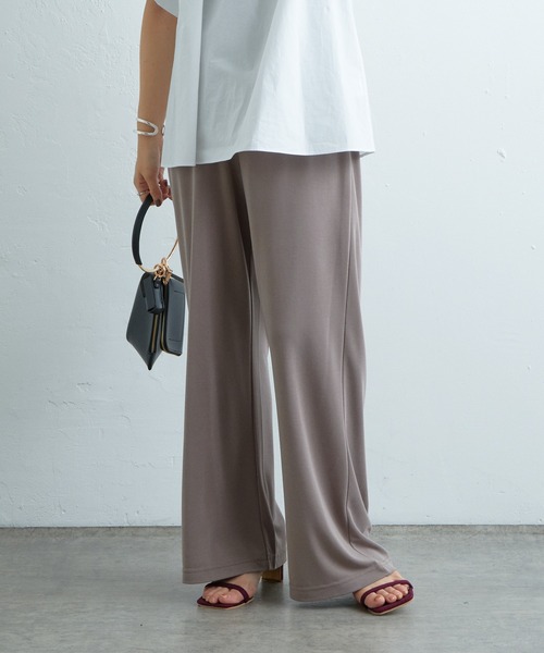 SHENERY(シーナリー)の「カノコワイドパンツ(その他パンツ・レディース・グレイッシュベージュ/ブラック・36/38)」の4枚目の写真