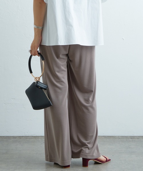 SHENERY(シーナリー)の「カノコワイドパンツ(その他パンツ・レディース・グレイッシュベージュ/ブラック・36/38)」の7枚目の写真