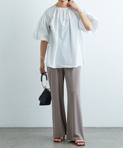 SHENERY(シーナリー)の「カノコワイドパンツ(その他パンツ・レディース・グレイッシュベージュ/ブラック・36/38)」の10枚目の写真