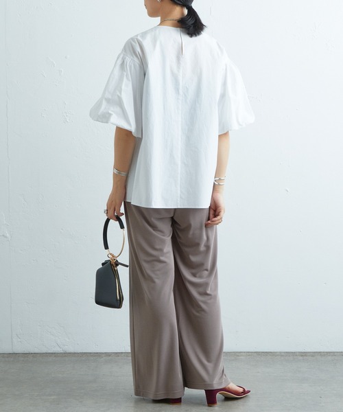 SHENERY(シーナリー)の「カノコワイドパンツ(その他パンツ・レディース・グレイッシュベージュ/ブラック・36/38)」の14枚目の写真