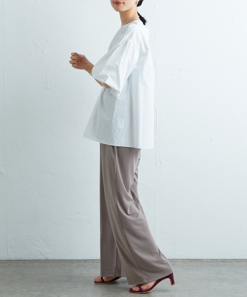 SHENERY(シーナリー)の「カノコワイドパンツ(その他パンツ・レディース・グレイッシュベージュ/ブラック・36/38)」の15枚目の写真