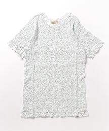 Samansa Mos2 | 花柄シャーリング半袖カットソー(Tシャツ/カットソー)