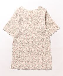 Samansa Mos2 | 花柄シャーリング半袖カットソー(Tシャツ/カットソー)