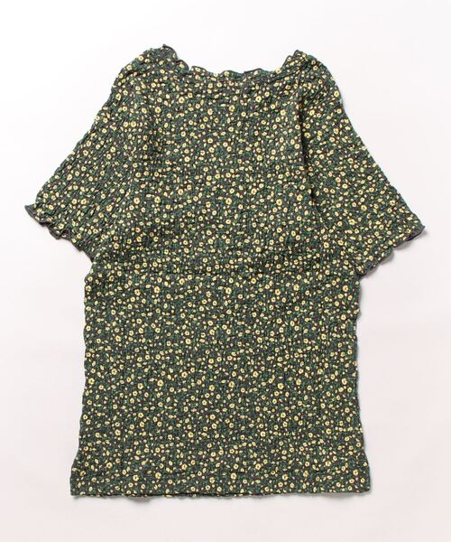 Samansa Mos2（サマンサ モスモス）の「花柄シャーリング半袖カットソー（Tシャツ/カットソー・レディース・レッド/パープル/ミント/チャコール・ﾌﾘ-）」の12枚目の写真