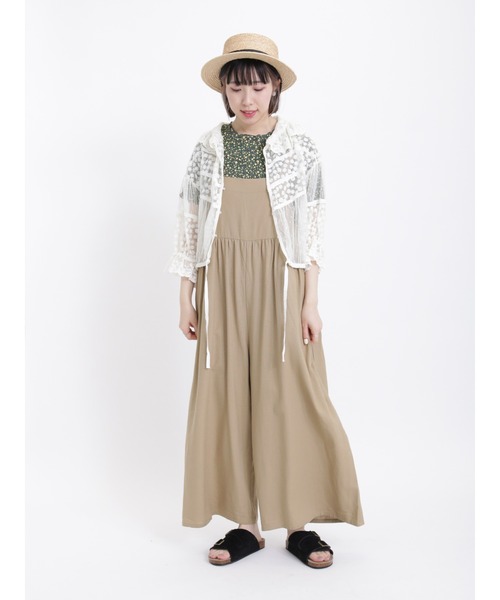 Samansa Mos2（サマンサ モスモス）の「花柄シャーリング半袖カットソー（Tシャツ/カットソー・レディース・レッド/パープル/ミント/チャコール・ﾌﾘ-）」の15枚目の写真