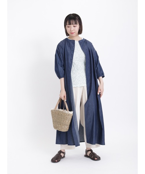 Samansa Mos2（サマンサ モスモス）の「花柄シャーリング半袖カットソー（Tシャツ/カットソー・レディース・レッド/パープル/ミント/チャコール・ﾌﾘ-）」の20枚目の写真