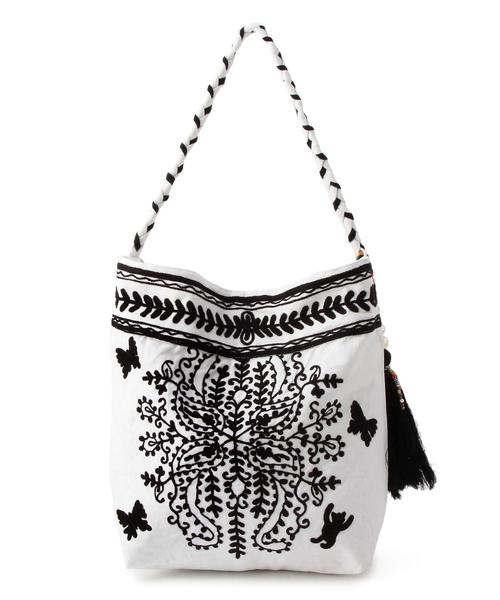 Coen コーエン の Market インド刺繍タッセル付トートバッグ トートバッグ Wear