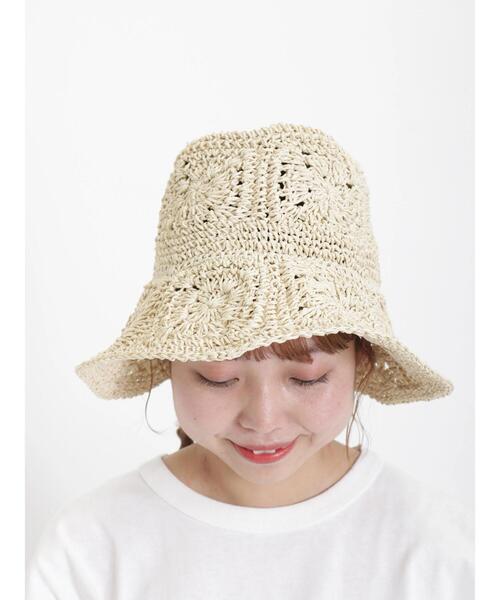 Samansa Mos2(サマンサ モスモス)の「ペーパークロシェハット(ハット・レディース・オフホワイト/ベージュ・フリ-)」の9枚目の写真