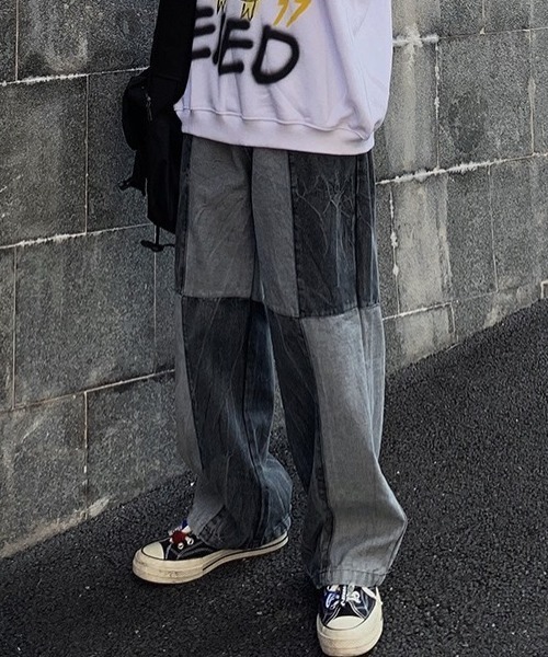 B.R.U(ブル)の「ダブルカラールーズデニムパンツ(デニムパンツ・レディース・ブルー/ブラック・M/L)」の17枚目の写真