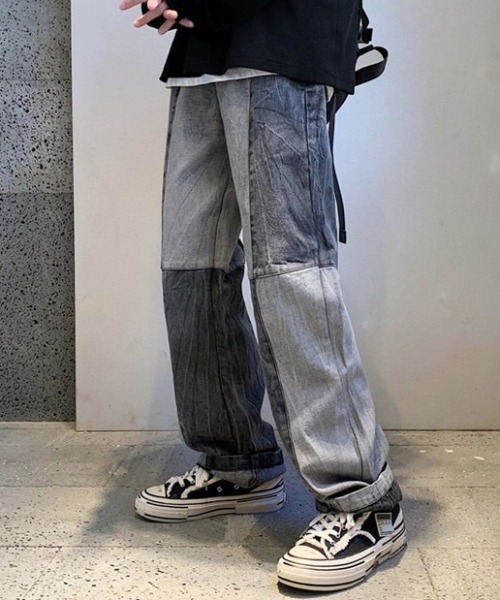 B.R.U(ブル)の「ダブルカラールーズデニムパンツ(デニムパンツ・レディース・ブルー/ブラック・M/L)」の15枚目の写真