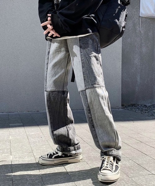 B.R.U(ブル)の「ダブルカラールーズデニムパンツ(デニムパンツ・レディース・ブルー/ブラック・M/L)」の19枚目の写真