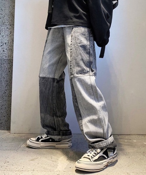 B.R.U(ブル)の「ダブルカラールーズデニムパンツ(デニムパンツ・レディース・ブルー/ブラック・M/L)」の16枚目の写真