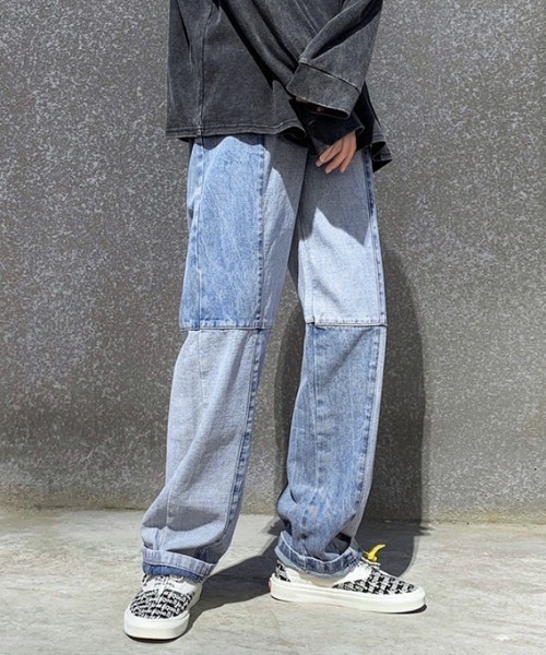 B.R.U(ブル)の「ダブルカラールーズデニムパンツ(デニムパンツ・レディース・ブルー/ブラック・M/L)」の20枚目の写真