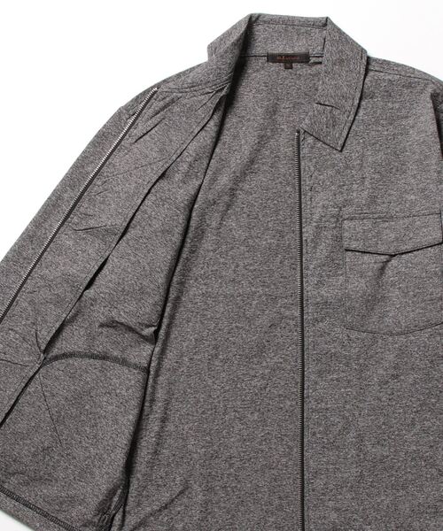 m.f.editorial（エムエフエディトリアル）の「m.f.エディトリアル メンズ 梨地 7分袖フルジップアウター（カーディガン/ボレロ・メンズ・グレー系その他2・MEDIUM/LARGE/X-LARGE）」の3枚目の写真