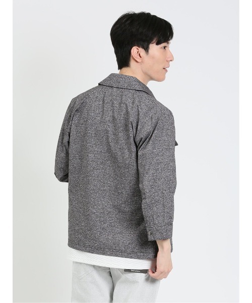 m.f.editorial（エムエフエディトリアル）の「m.f.エディトリアル メンズ 梨地 7分袖フルジップアウター（カーディガン/ボレロ・メンズ・グレー系その他2・MEDIUM/LARGE/X-LARGE）」の11枚目の写真