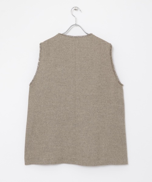 ITEMS URBANRESEARCH（アイテムズ アーバンリサーチ）の「サマーツイードVネックベスト（ベスト・レディース・ベージュ/ミント・FREE）」の22枚目の写真