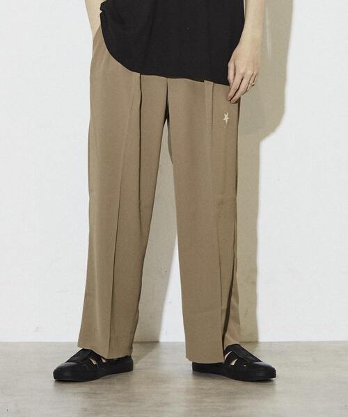 CONVERSE TOKYO（コンバーストウキョウ）の「LIGHT TWILL WIDE SLACKS（スラックス・メンズ・ホワイト/ライトブラウン/ブラック・LARGE/MEDIUM）」の3枚目の写真