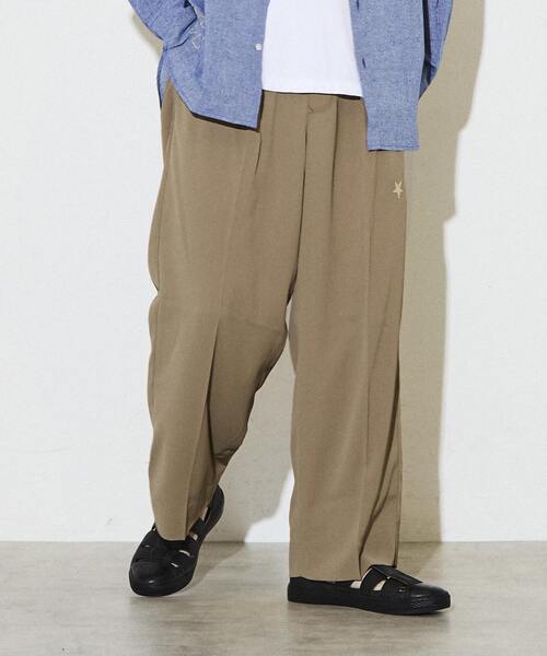 CONVERSE TOKYO（コンバーストウキョウ）の「LIGHT TWILL WIDE SLACKS（スラックス・メンズ・ホワイト/ライトブラウン/ブラック・LARGE/MEDIUM）」の16枚目の写真
