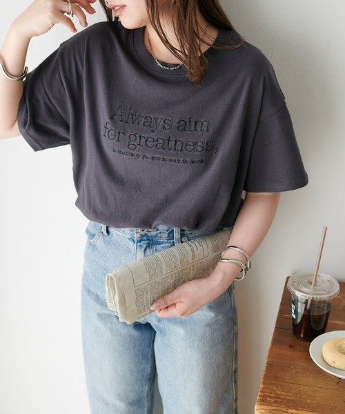 always tシャツ セール】【WEB限定】Always刺繍ロゴTシャツ（Tシャツ/カットソー