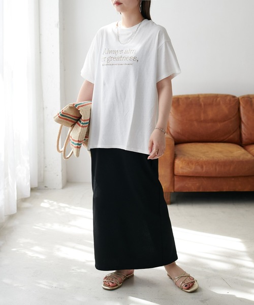 DISCOAT(ディスコート)の「【WEB限定】Always刺繍ロゴTシャツ(Tシャツ/カットソー・レディース・チャコールグレー/ベージュ/ホワイト/サックスブルー/オレンジ/グレー/ホワイト系その他・FREE)」の10枚目の写真