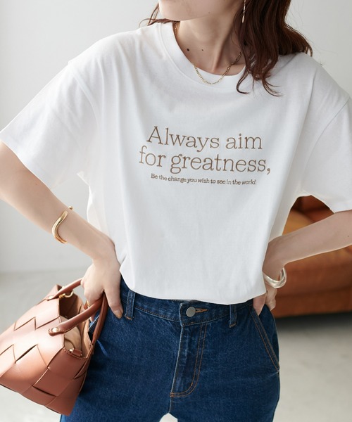 DISCOAT(ディスコート)の「【WEB限定】Always刺繍ロゴTシャツ(Tシャツ/カットソー・レディース・チャコールグレー/ベージュ/ホワイト/サックスブルー/オレンジ/グレー/ホワイト系その他・FREE)」の20枚目の写真