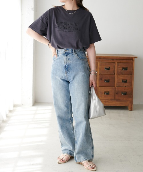 DISCOAT(ディスコート)の「【WEB限定】Always刺繍ロゴTシャツ(Tシャツ/カットソー・レディース・チャコールグレー/ベージュ/ホワイト/サックスブルー/オレンジ/グレー/ホワイト系その他・FREE)」の15枚目の写真