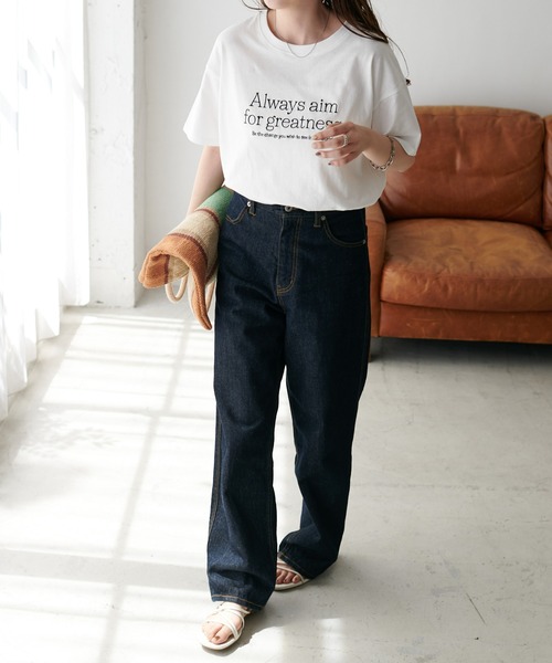 DISCOAT(ディスコート)の「【WEB限定】Always刺繍ロゴTシャツ(Tシャツ/カットソー・レディース・チャコールグレー/ベージュ/ホワイト/サックスブルー/オレンジ/グレー/ホワイト系その他・FREE)」の12枚目の写真