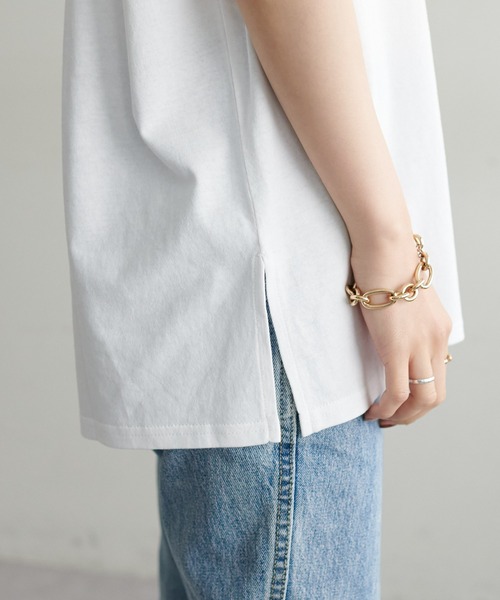 DISCOAT(ディスコート)の「【WEB限定】Always刺繍ロゴTシャツ(Tシャツ/カットソー・レディース・チャコールグレー/ベージュ/ホワイト/サックスブルー/オレンジ/グレー/ホワイト系その他・FREE)」の19枚目の写真