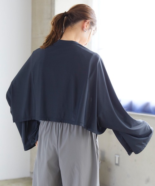 cross marche(クロスマルシェ)の「【涼活本舗】接触冷感・UV対策ひんやりさらさら3wayストールボレロ(カーディガン/ボレロ・レディース・ベージュ/ブラック/チャコールグレー・フリー)」の9枚目の写真