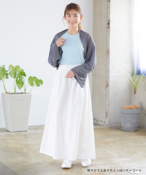 cross marche(クロスマルシェ)の「【涼活本舗】接触冷感・UV対策ひんやりさらさら3wayストールボレロ(カーディガン/ボレロ・レディース・ベージュ/ブラック/チャコールグレー・フリー)」の14枚目の写真