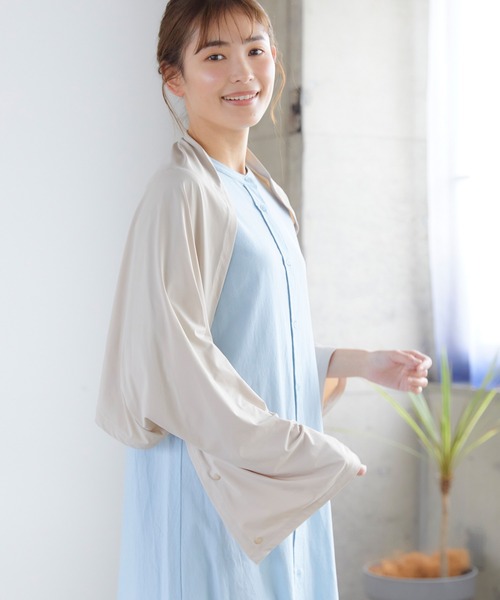 cross marche(クロスマルシェ)の「【涼活本舗】接触冷感・UV対策ひんやりさらさら3wayストールボレロ(カーディガン/ボレロ・レディース・ベージュ/ブラック/チャコールグレー・フリー)」の16枚目の写真
