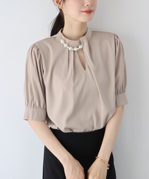 BLUEEAST | パール付きスタンドカラーブラウス(シャツ/ブラウス)