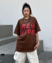 センタープリントロゴTシャツ