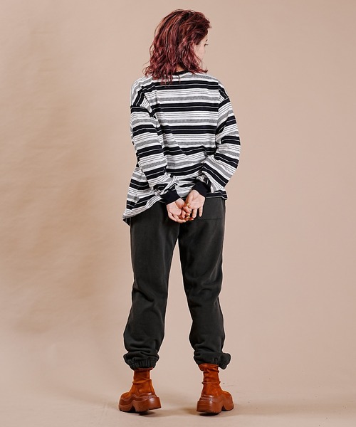 ROXY（ロキシー）の「ROXY/ロキシー ロンT/長袖  ルーズシルエット オーバーサイズ RLT234610T（Tシャツ/カットソー・レディース・グレー/チャコールグレー×ブラック/グレー系その他・M/L）」の9枚目の写真