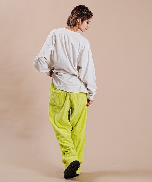 ROXY（ロキシー）の「ROXY/ロキシー ロンT/長袖  ルーズシルエット オーバーサイズ RLT234610T（Tシャツ/カットソー・レディース・グレー/チャコールグレー×ブラック/グレー系その他・M/L）」の6枚目の写真