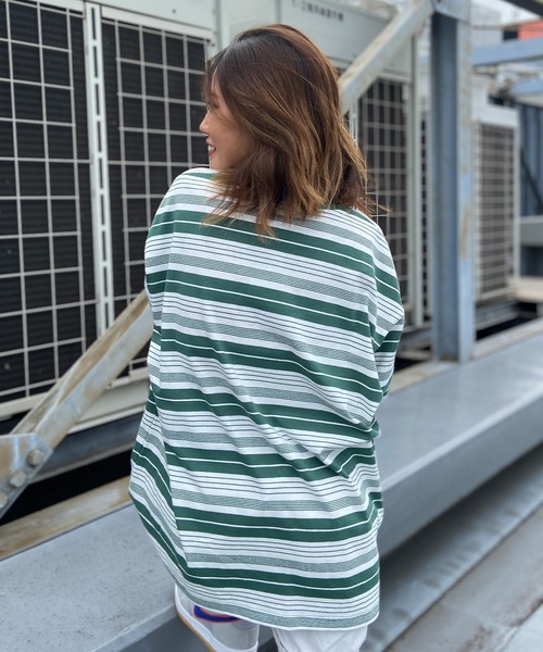 ROXY（ロキシー）の「ROXY/ロキシー ロンT/長袖  ルーズシルエット オーバーサイズ RLT234610T（Tシャツ/カットソー・レディース・グレー/チャコールグレー×ブラック/グレー系その他・M/L）」の17枚目の写真