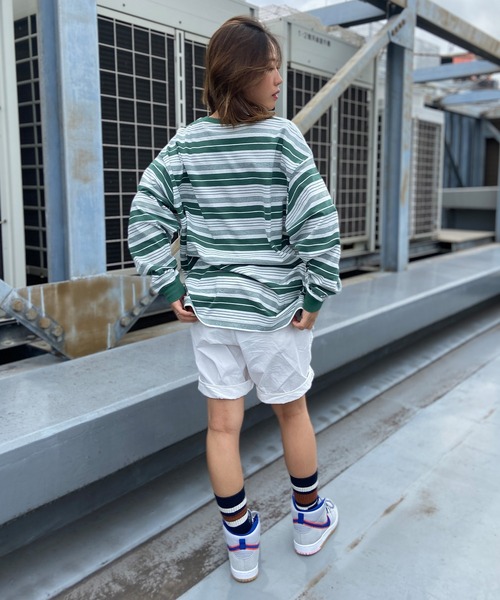 ROXY（ロキシー）の「ROXY/ロキシー ロンT/長袖  ルーズシルエット オーバーサイズ RLT234610T（Tシャツ/カットソー・レディース・グレー/チャコールグレー×ブラック/グレー系その他・M/L）」の15枚目の写真