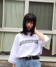 ADAMPATEK / groupie college Logo looose T/ルーズシルエットカレッジロゴビッグTシャツ(AP2314034)