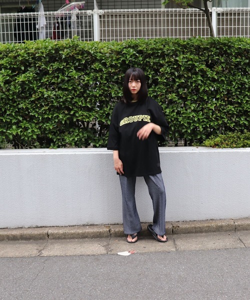 ADAM PATEK(アダムパテック)の「ADAMPATEK / groupie college Logo looose T/ルーズシルエットカレッジロゴビッグTシャツ(AP2314034)(Tシャツ/カットソー・レディース・ブラック/ホワイト/グレー・1/2/3)」の13枚目の写真