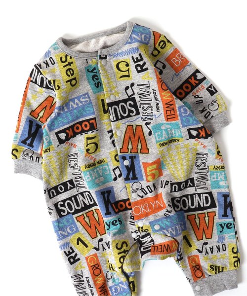 BREEZE（ブリーズ）の「総柄カバーオール マイファーストブリーズ（ロンパース・キッズ・オレンジ/ラベンダー/ミント/マスタード/ブラック/アイボリー/ブラウン/グリーン/グレー/ベージュ/チェック・80/60/70）」の4枚目の写真