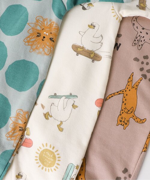 BREEZE（ブリーズ）の「総柄カバーオール マイファーストブリーズ（ロンパース・キッズ・オレンジ/ラベンダー/ミント/マスタード/ブラック/アイボリー/ブラウン/グリーン/グレー/ベージュ/チェック・80/60/70）」の16枚目の写真