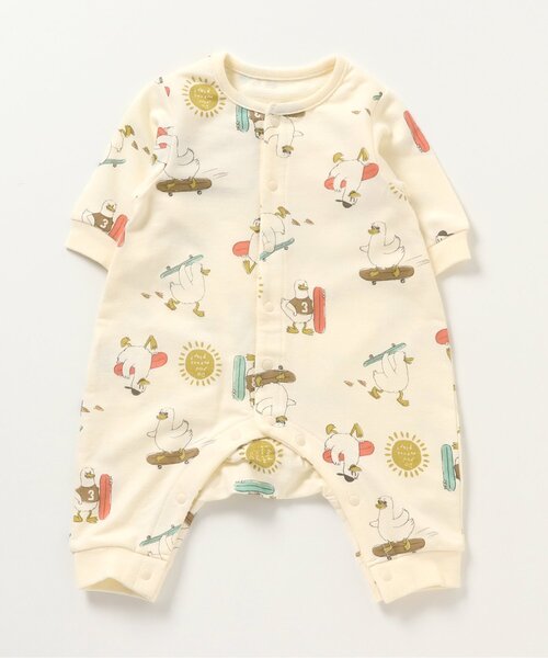 BREEZE（ブリーズ）の「総柄カバーオール マイファーストブリーズ（ロンパース・キッズ・オレンジ/ラベンダー/ミント/マスタード/ブラック/アイボリー/ブラウン/グリーン/グレー/ベージュ/チェック・80/60/70）」の19枚目の写真