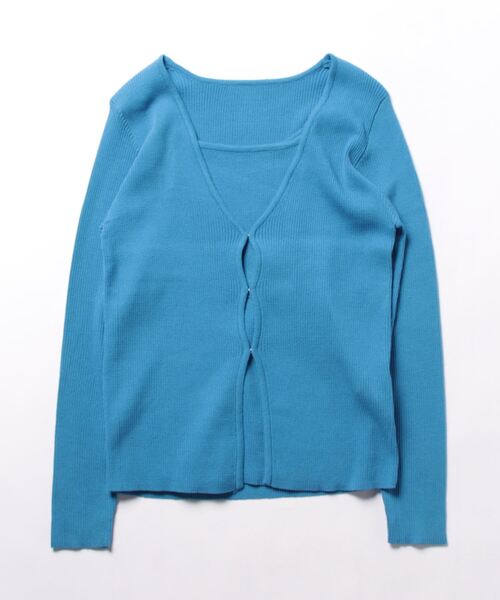 wee9s（ウィークス）の「【2点SET】layered lib cardigan / レイヤード