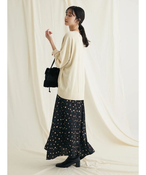 CRAFT STANDARD BOUTIQUE（クラフトスタンダードブティック）の「とてもちクルーネックニットプルオーバー（ニット/セーター・レディース・パープル/ブラック/アイボリー/杢グレー・FREE）」の9枚目の写真