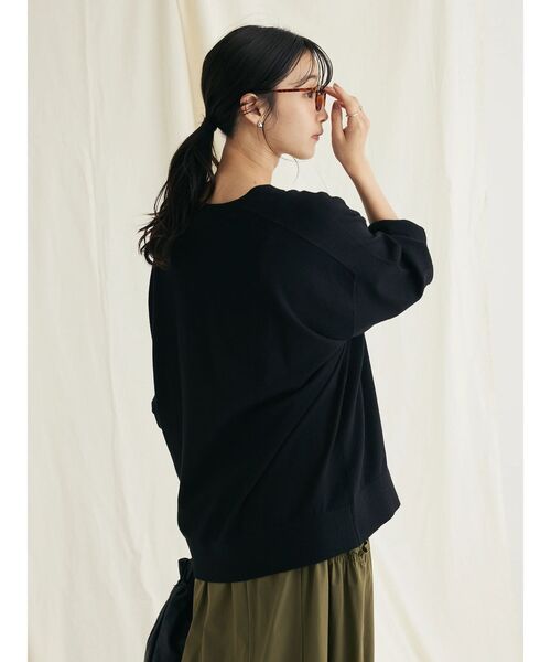 CRAFT STANDARD BOUTIQUE（クラフトスタンダードブティック）の「とてもちクルーネックニットプルオーバー（ニット/セーター・レディース・パープル/ブラック/アイボリー/杢グレー・FREE）」の14枚目の写真