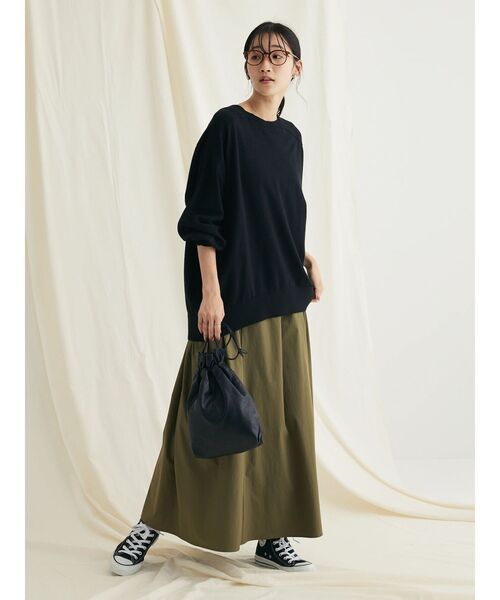 CRAFT STANDARD BOUTIQUE（クラフトスタンダードブティック）の「とてもちクルーネックニットプルオーバー（ニット/セーター・レディース・パープル/ブラック/アイボリー/杢グレー・FREE）」の15枚目の写真