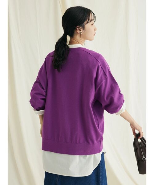 CRAFT STANDARD BOUTIQUE（クラフトスタンダードブティック）の「とてもちクルーネックニットプルオーバー（ニット/セーター・レディース・パープル/ブラック/アイボリー/杢グレー・FREE）」の19枚目の写真