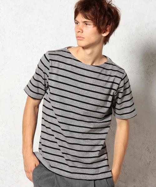 green label relaxing（グリーンレーベルリラクシング）の「BORDER BOAT/N S/S Tシャツ ◆（Tシャツ/カットソー・メンズ・ネイビー/グレー/ホワイト・LARGE/X-LARGE/SMALL/MEDIUM）」の3枚目の写真